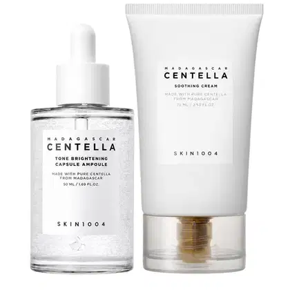 Imagem do produto Kit Skin1004 Madagascar Centella: Ampola de Cápsula Iluminadora 100ml e Creme Facial 75ml