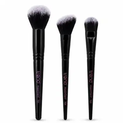 Imagem do produto Kit Pincéis Macrilan Trend: Pó, Base e Blush