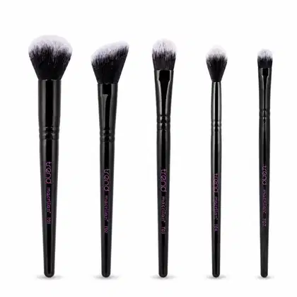 Imagem do produto Kit Pincéis Macrilan Trend: Base, Corretivo, Pó, Iluminador e Blush