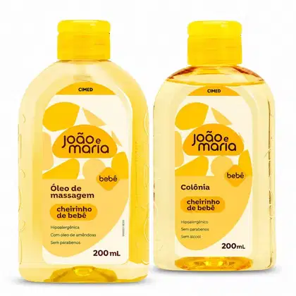 Imagem do produto Kit Cimed João e Maria Baby Glicerina: Óleo De Massagem 200ml e Colônia 200ml