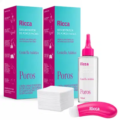 Imagem do produto Kit Ricca: 2 Desobstrutor De Poros Faciais Ricca Centella Asiática