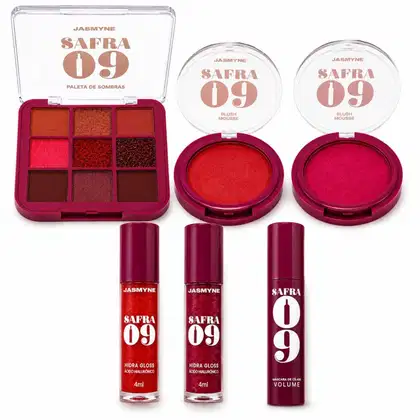 Imagem do produto Kit Completo Jasmyne Safra 09: Com 6 Produtos Para Olhos, Boca E Rosto