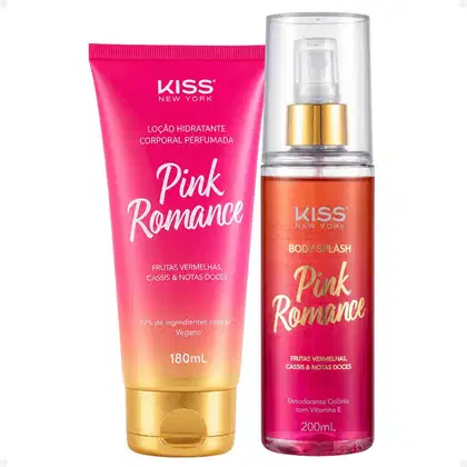 Imagem do produto Kit Kiss New York Pink Romance:Loção Hidratante 180ml e Body Splash 200ml