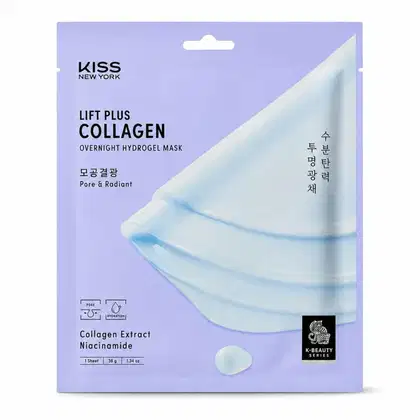 Imagem do produto Máscara Facial De Gel Kiss New York Colágeno Lift Plus Collagen Overnight Hydrogel Mask