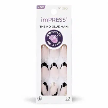 Imagem do produto Unhas Autocolantes Kiss Ny Impress The No Glue Mani Illusion Ifm04