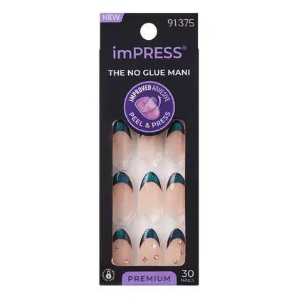 Imagem do produto Unhas Autocolantes Kiss Ny Impress The No Glue Mani Premium Visions Ime10