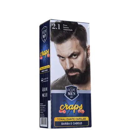 Imagem do produto Felps Professional Men Craps 2.1 Preto Intenso Acinzentado - Tonalizante