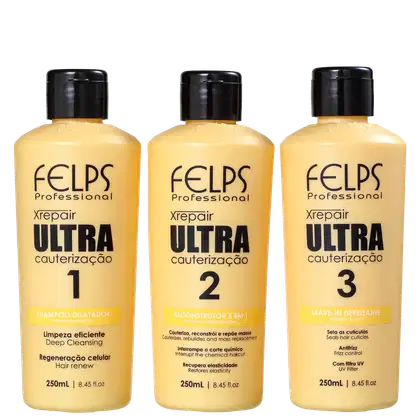 Imagem do produto Kit Felps Profissional XRepair Ultra Cauterização (3 Produtos)