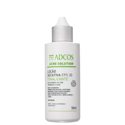 Imagem do produto Adcos Acne Solution Tonalizante FPS 30 - Loção Secativa para Acne 50ml
