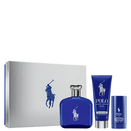 Imagem do produto Conjunto Polo Blue Trio Ralph Lauren Masculino - Eau de Toilette 125ml + Pós-Barba 100ml + Desodorante 75ml