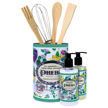 Imagem do produto Kit Phebo Temperos da Culinária Folhas de Menta - Sabonete Líquido 250ml + Creme Hidratante para as Mãos 240ml