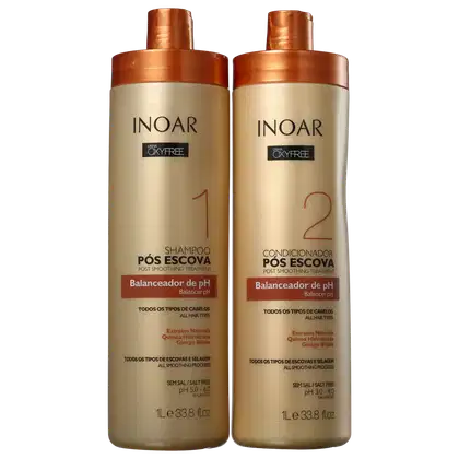 Imagem do produto Kit Inoar Oxyfree Pós Escova Salon Duo (2 Produtos)