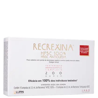 Imagem do produto Recrexina HFSC 100% + HSSC 200 Homem - Ampolas Antiqueda 20x3,5ml