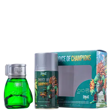 Imagem do produto Conjunto Choice Of Champions Street Fighter Brasil Everlast Masculino - Deo Colônia 100ml + Desodorante Masculino 250ml
