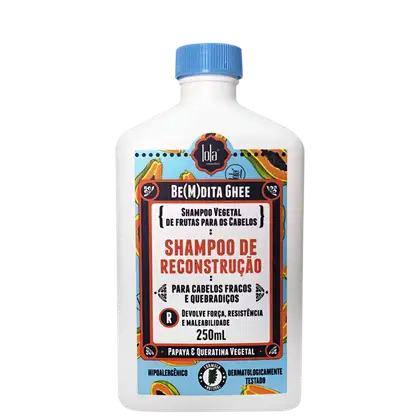 Imagem do produto Lola Cosmetics Be(M)dita Ghee de Reconstrução Papaya & Queratina Vegetal - Shampoo 250ml