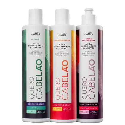 Imagem do produto Kit Griffus Quero Cabelão Trio (3 Produtos)
