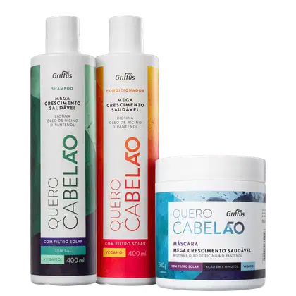 Imagem do produto Kit Griffus Quero Cabelão Intense (3 Produtos)