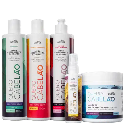Imagem do produto Kit Griffus Quero Cabelão Completo (5 Produtos)