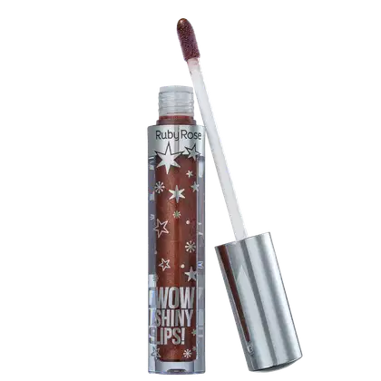 Imagem do produto Ruby Rose Wow Shiny Lips 46 Marrom - Gloss Labial 3ml