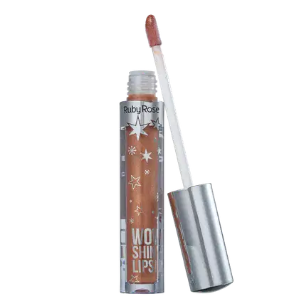 Imagem do produto Ruby Rose Wow Shiny Lips 47 Nude Dourado - Glos Labial 3ml