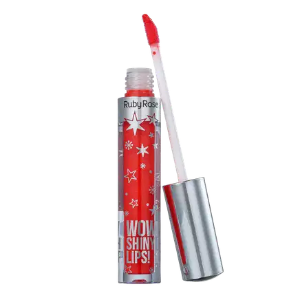 Imagem do produto Ruby Rose Wow Shiny Lips 48 Vermelho Alaranjado - Gloss Labial 3ml