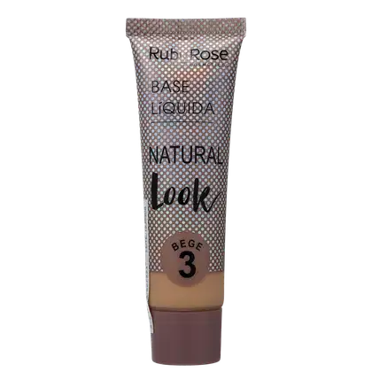 Imagem do produto Ruby Rose Natural Look Bege 3 - Base Líquida 29ml