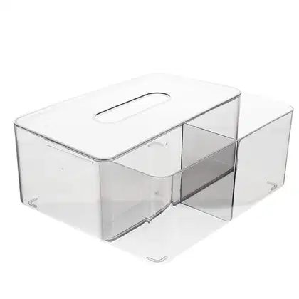 Imagem do produto Dispenser Porta Lenço em Acrílico com 3 Divisórias