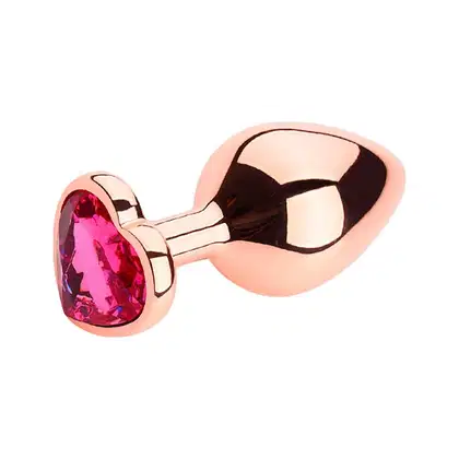 Imagem do produto Sexy Import Rosé Formato de Coração Tamanho G - Plug Anal em Metal