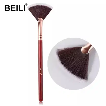 Imagem do produto Pincéis de Maquiagem Vermelhos BEILI Pó, Blush, Sobrancelha RF33