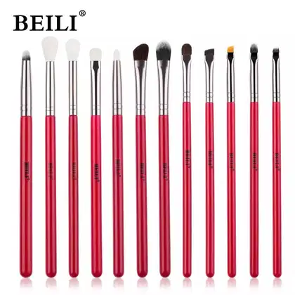 Imagem do produto Conjunto de Pincéis Maquiagem Preto BEILI, 10-19 Pcs Natural HE12
