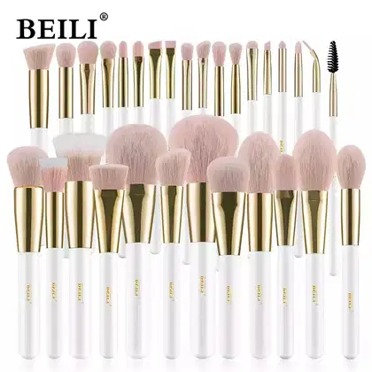Imagem do produto Conjunto de Pincéis Maquiagem Profissional Beili Sombra e Pó WG-30 peças