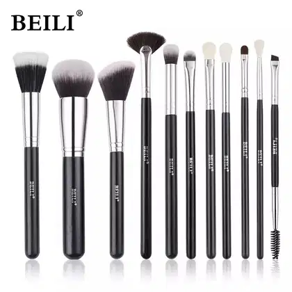 Imagem do produto KIT Pincéis de Maquiagem Profissional BEILI Blush e Sombra B-11PCS