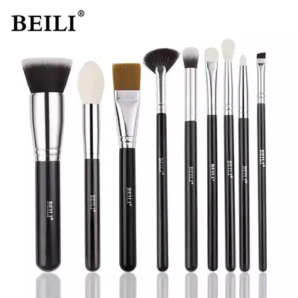 Imagem do produto KIT Pincéis de Maquiagem Profissional BEILI Blush e Sombra B-9PCS
