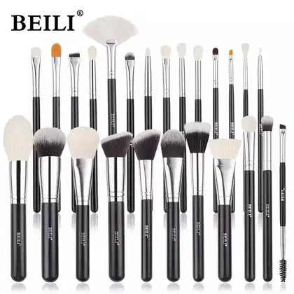 Imagem do produto KIT Pincéis de Maquiagem Profissional BEILI Blush e Sombra S02-25PCS