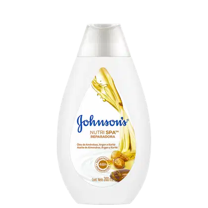 Imagem do produto Johnson's Nutri Spa Reparadora Óleo de Amêndoas, Argan e Karité - Loção Hidratante Corporal 200ml