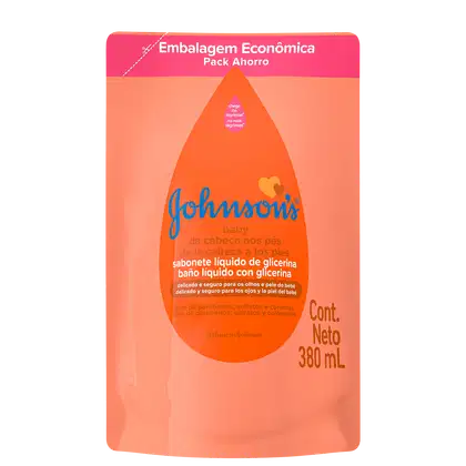 Imagem do produto Johnson's Baby Da Cabeça Aos Pés Refil - Sabonete Líquido 380ml