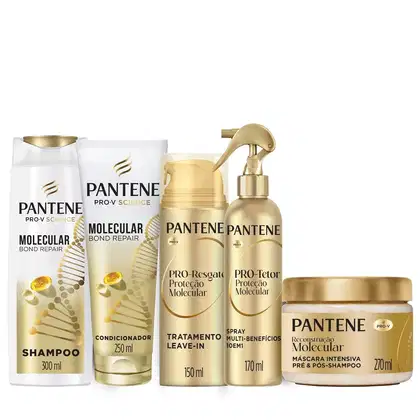 Imagem do produto Kit Pantene Molecular Bond Repair - Shampoo + Condicionador + Máscara + Leave-In + Spray