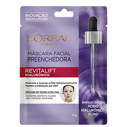 Imagem do produto L'Oréal Paris Revitalift Hialurônico Preenchedora - Máscara Facial em Tecido Redutor de Linhas 30g