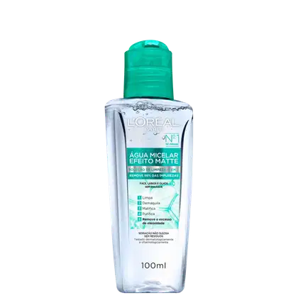 Imagem do produto L'Oréal Paris Efeito Matte Solução de Limpeza 5 em 1 - Água Micelar 100ml