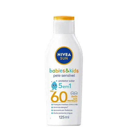 Imagem do produto NIVEA SUN Babies & Kids Pele Sensível FPS 60 - Protetor Solar Infantil 125ml