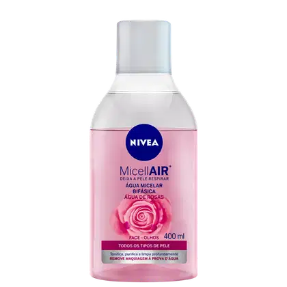 Imagem do produto NIVEA MicellAIR Água de Rosas Bifásica - Água Micelar 400ml