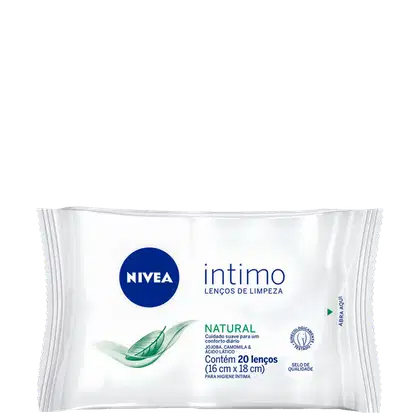 Imagem do produto NIVEA Natural - Lenço de Limpeza Íntimo (20 Unidades)