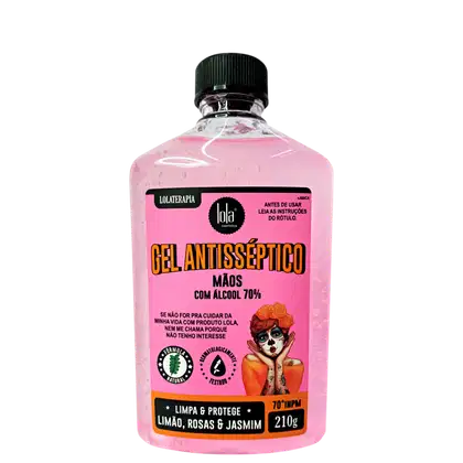 Imagem do produto Lola Cosmetics Rosas e Jasmim Álcool Gel 70% - Gel Antisséptico 210ml