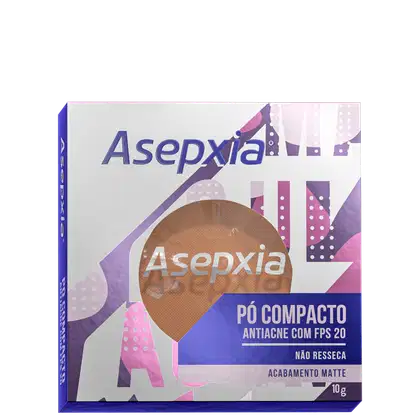 Imagem do produto Asepxia Antiacne FPS 20 Bege Escuro - Pó Compacto 10g