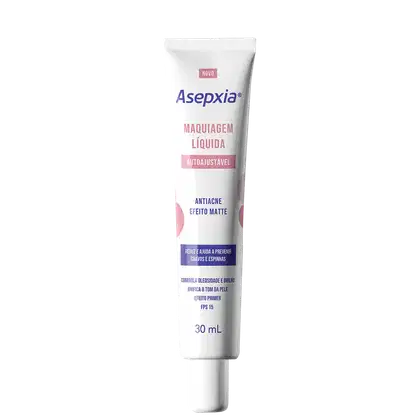 Imagem do produto Asepxia Maquiagem Líquida Autoajustável FPS 15 - Primer 30ml