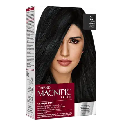 Imagem do produto Amend Magnific Color 2.1 Preto Azulado - Coloração 200g