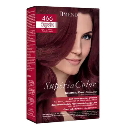 Imagem do produto Amend Supéria Color 466 Vermelho Borgonha - Tonalizante
