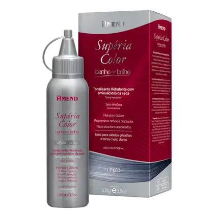 Imagem do produto Amend Supéria Color Banho de Brilho Cinza - Máscara Tonalizante 100g