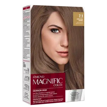 Imagem do produto Amend Magnific Color 7.1 Louro Cinza Natural - Coloração 200g