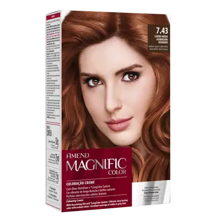 Imagem do produto Amend Magnific Color 7.43 Louro Médio Acobreado Dourado - Coloração 200g